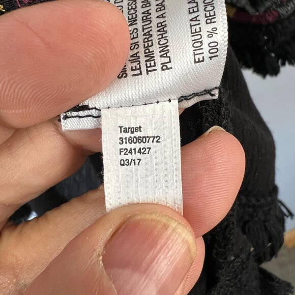 Knox Rose Embroidered Fringe Kimono Jacket Size L Boho Hippie Festival - Picture 7 of 8